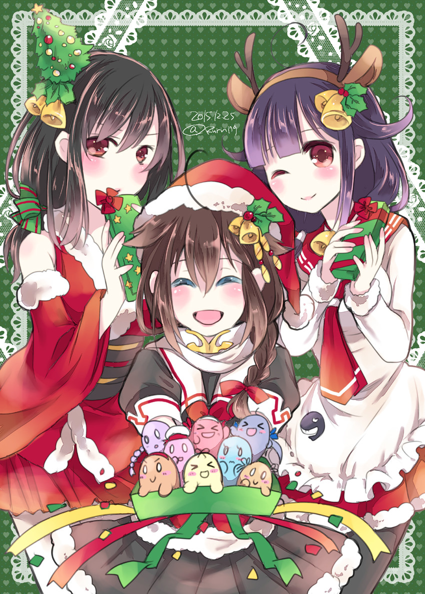 shigure, yuudachi, samidare, yamashiro, murasame, and 9 more (kantai collection) drawn by aikawa_ruru