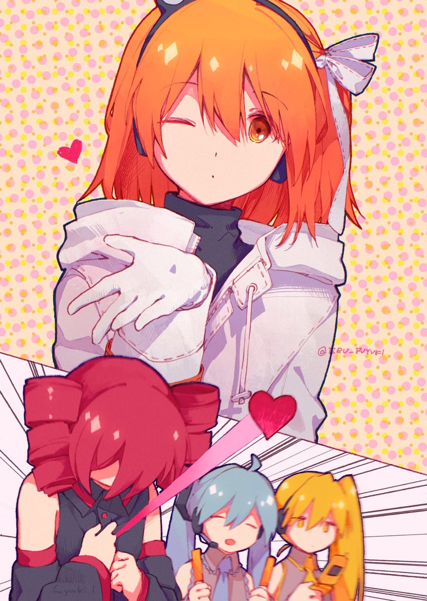 hatsune miku, kasane teto, adachi rei, and akita neru (vocaloid and 3 more) drawn by fuyuki_eru
