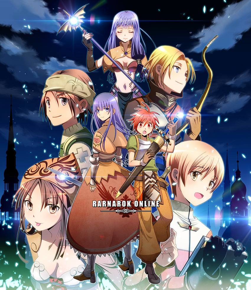 acolyte, mage, swordsman, merchant, archer, and 2 more (ragnarok online) drawn by nip_sakazuki