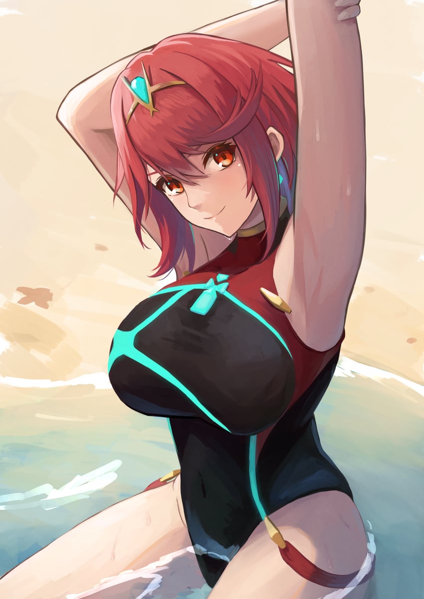 pyra (xenoblade chronicles and 1 more) drawn by labebebe_lee