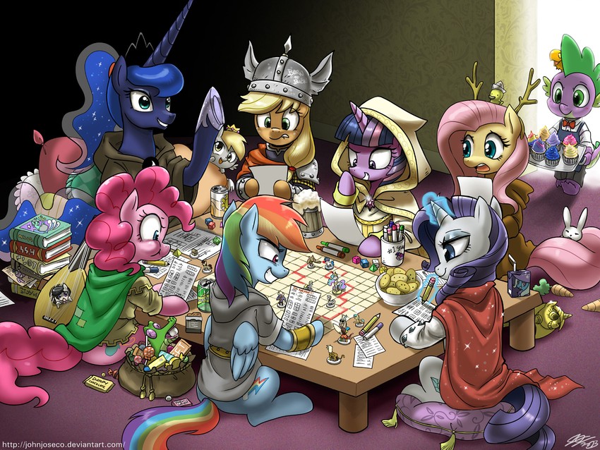 twilight sparkle, fluttershy, rainbow dash, pinkie pie, applejack, and 16 more (my little pony and 1 more) drawn by john_joseco