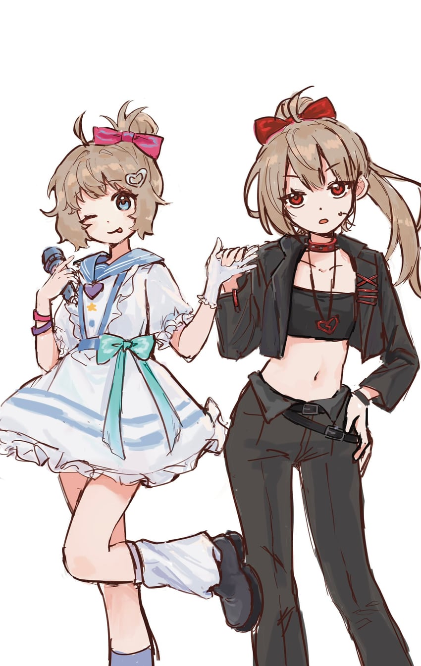 neuro-sama and evil neuro-sama (vedal ai) drawn by fiansand