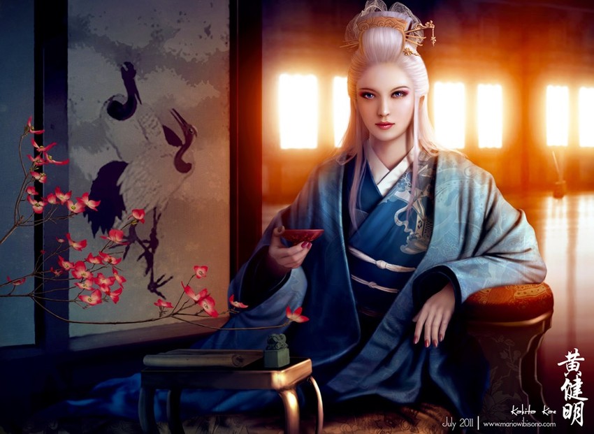 kakita kae (legend of the five rings) drawn by mario_wibisono