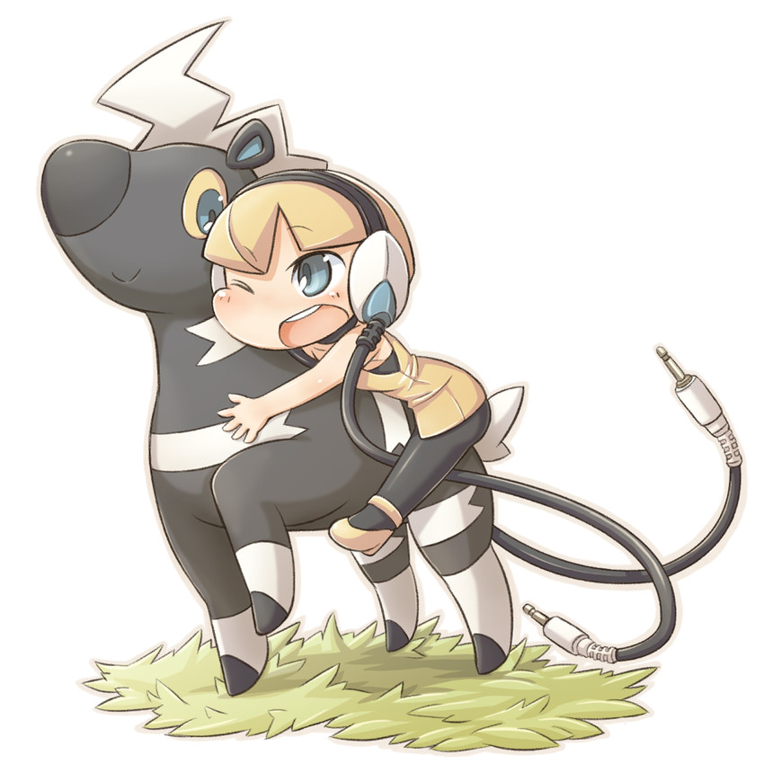 elesa and blitzle (pokemon and 1 more) drawn by gunjima_souichirou