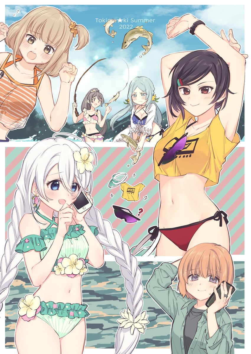 tokime shizuka, toki sunao, miura asahi, hiroe chiharu, aoba chika, and 1 more (mahou shoujo madoka magica and 1 more) drawn by yukishiro_(hitsuji)