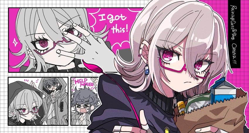 halara nightmare and yakou furio (master detective archives: rain code) drawn by fuume_(huume0)