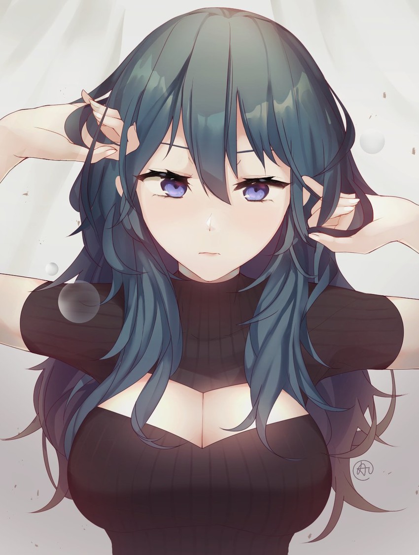 female byleth (fire emblem and 1 more) drawn by aprahnicus