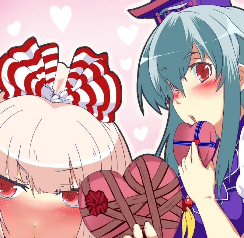 fujiwara no mokou and kamishirasawa keine (touhou) drawn by loggy