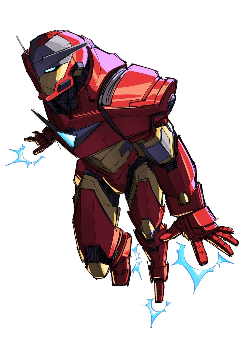 iron man (marvel and 3 more) drawn by superebiseeeen