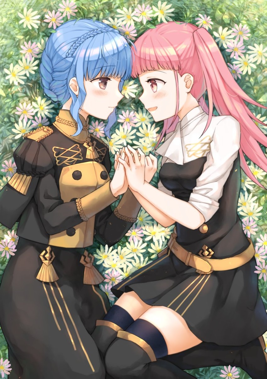 hilda valentine goneril and marianne von edmund (fire emblem and 1 more) drawn by fukuroumori