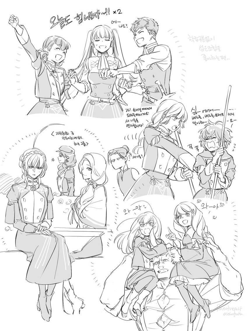 hilda valentine goneril, lysithea von ordelia, marianne von edmund, dorothea arnault, bernadetta von varley, and 7 more (fire emblem and 1 more) drawn by cesegratin