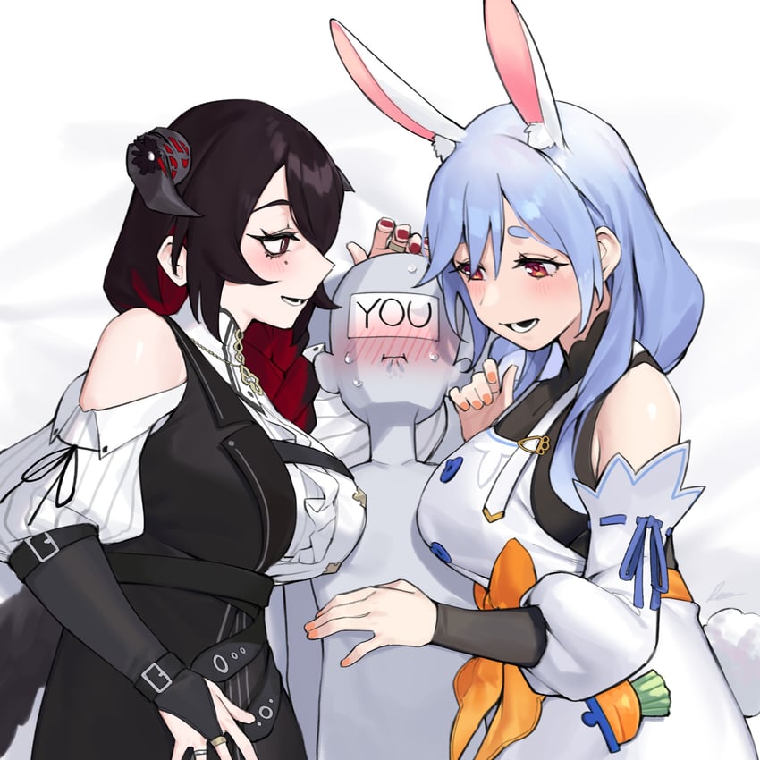 pekomama and mamarissa (hololive and 1 more) drawn by dasdokter