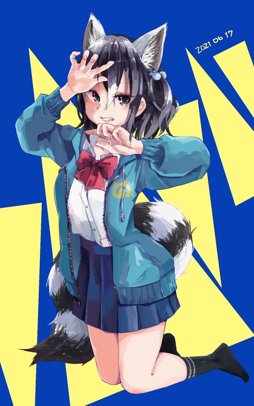 common raccoon and lucky beast (kemono friends) drawn by nanana_(nanana_iz)