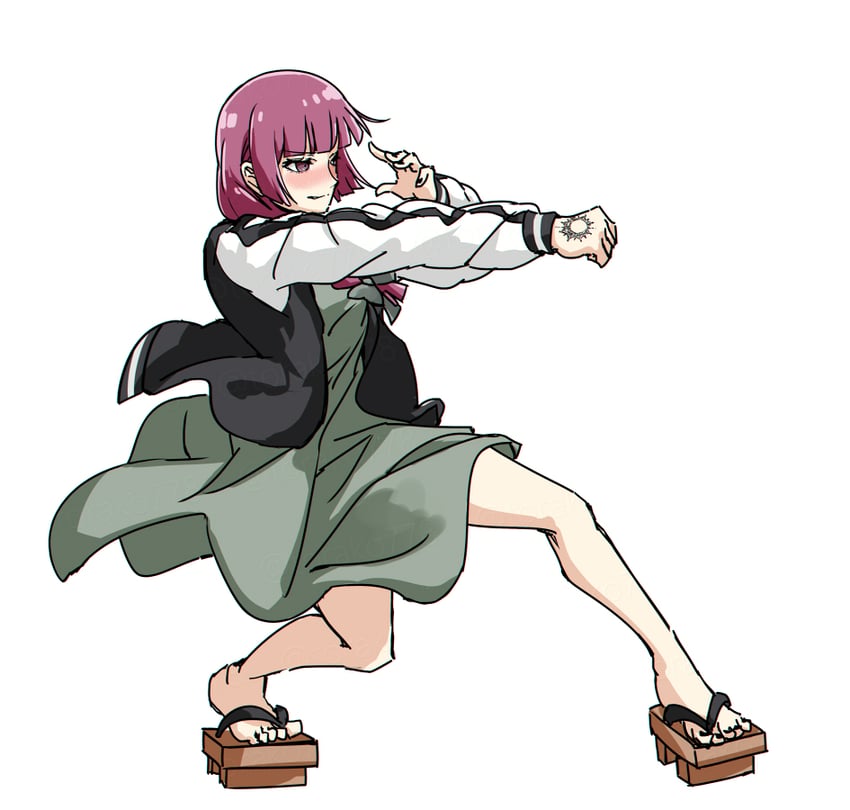 hiroi kikuri and slayer (bocchi the rock! and 1 more) drawn by torako_(toramaru)