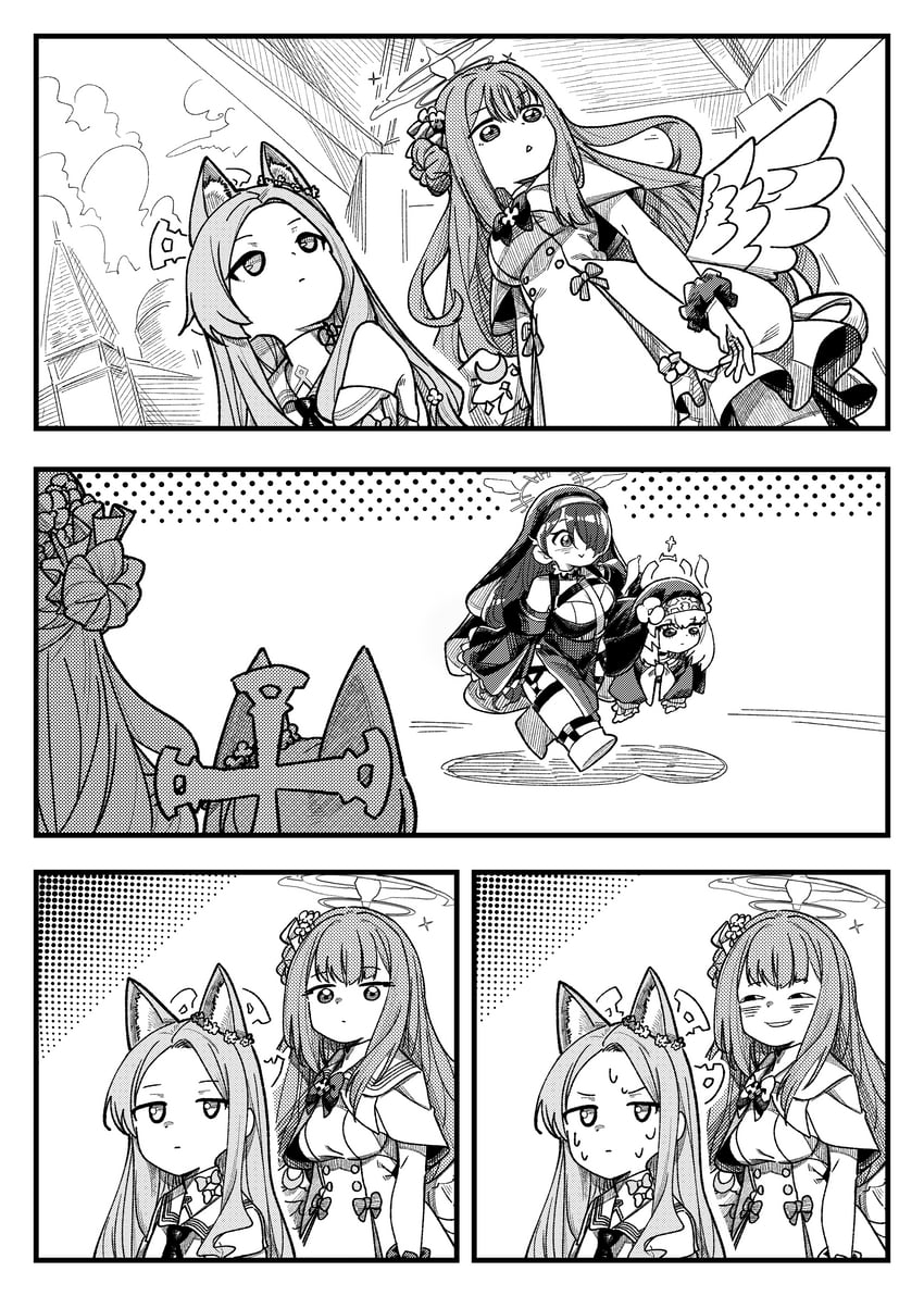 mika, seia, sakurako, and hinata (blue archive) drawn by charmbird