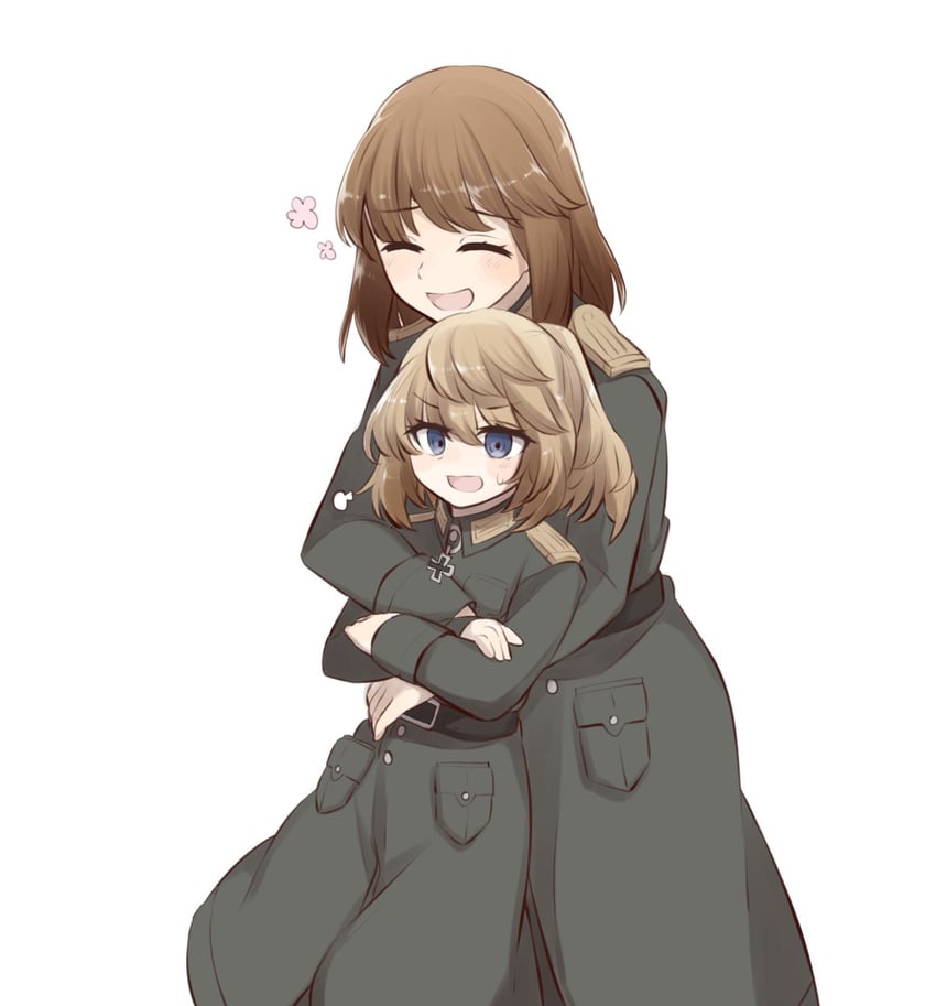 tanya degurechaff and viktoriya ivanovna serebryakov (youjo senki) drawn by 46isky21