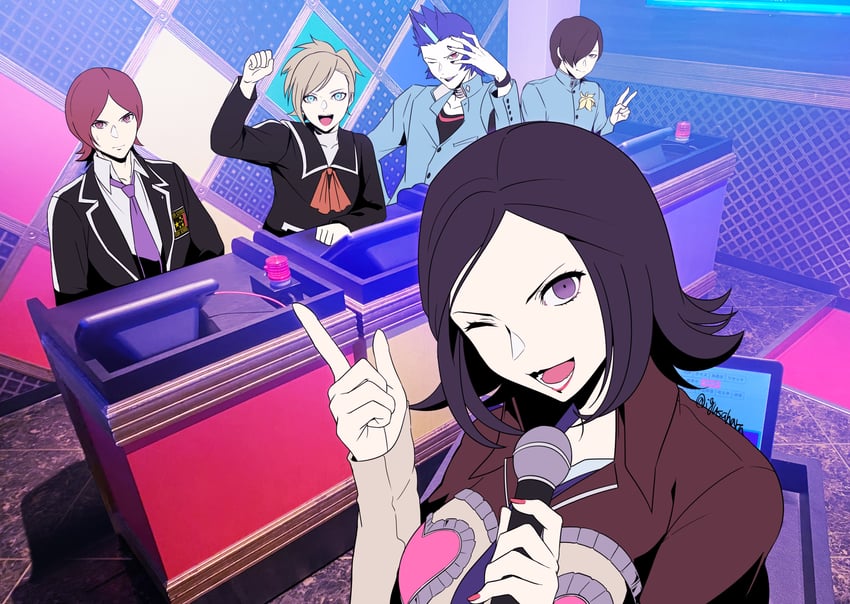 suou tatsuya, amano maya, lisa silverman, kurosu jun, and mishina eikichi (persona and 3 more) drawn by igusaharu
