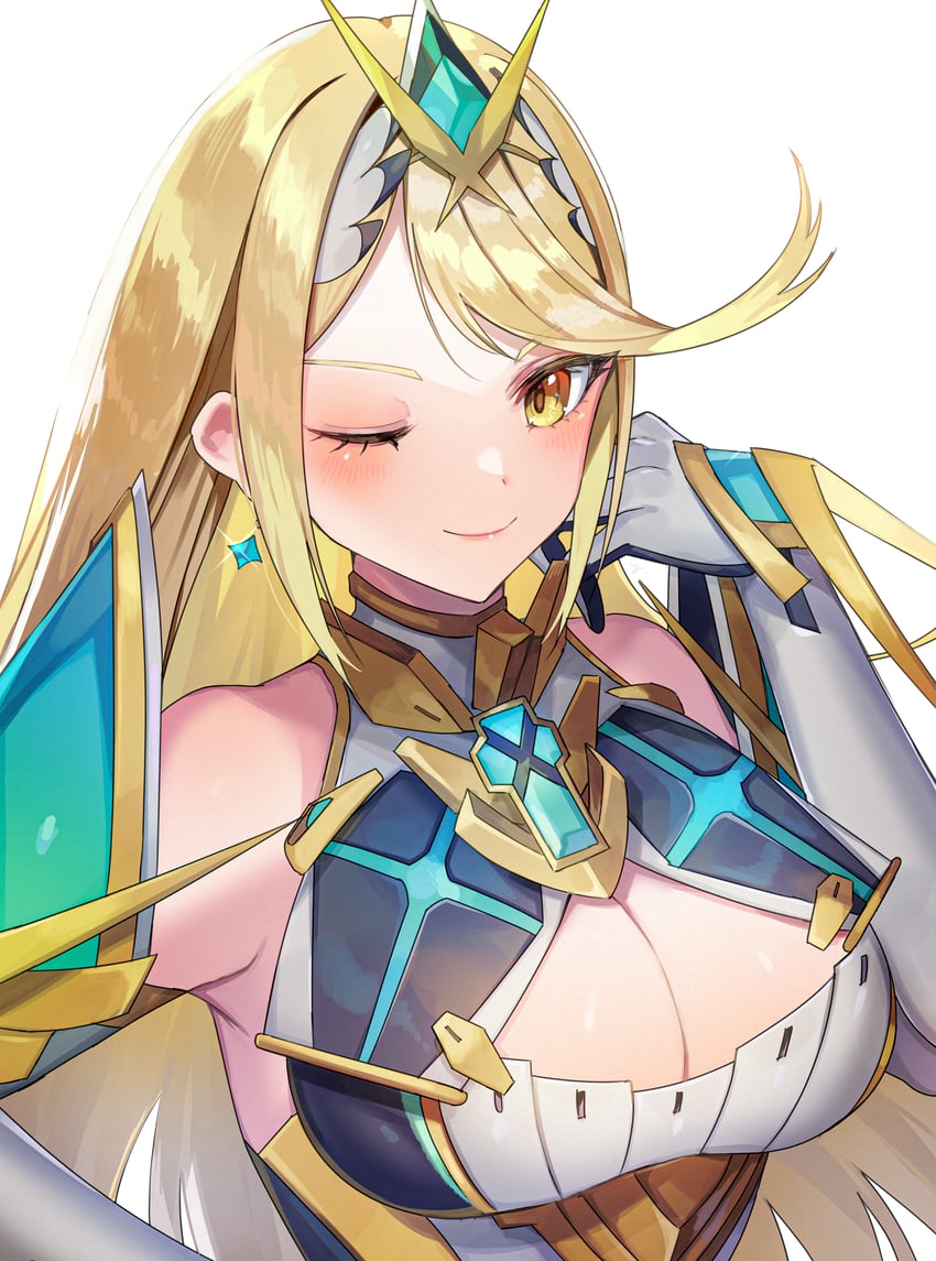mythra (xenoblade chronicles and 1 more) drawn by yasaikakiage