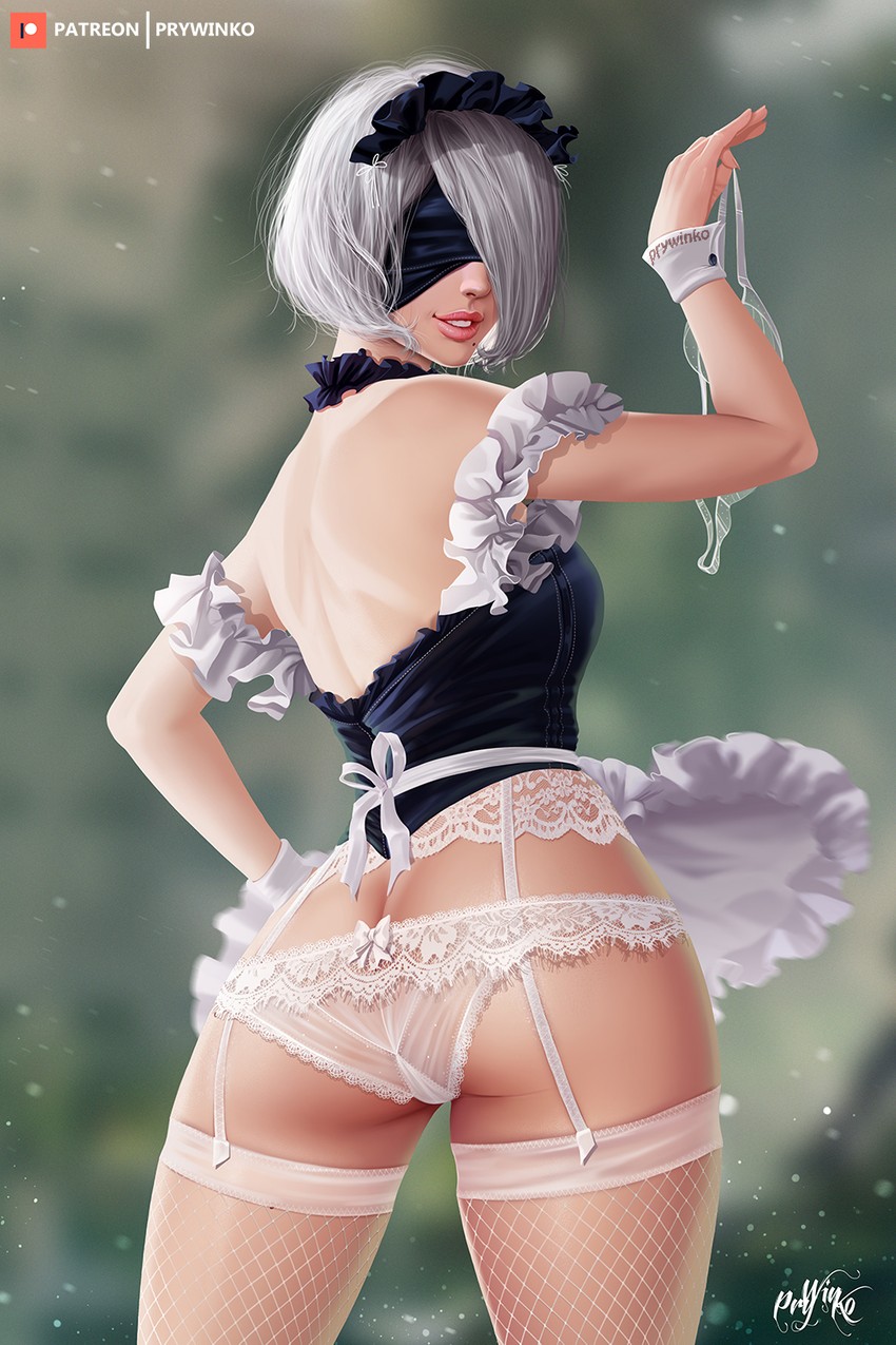 2b (nier and 1 more) drawn by prywinko