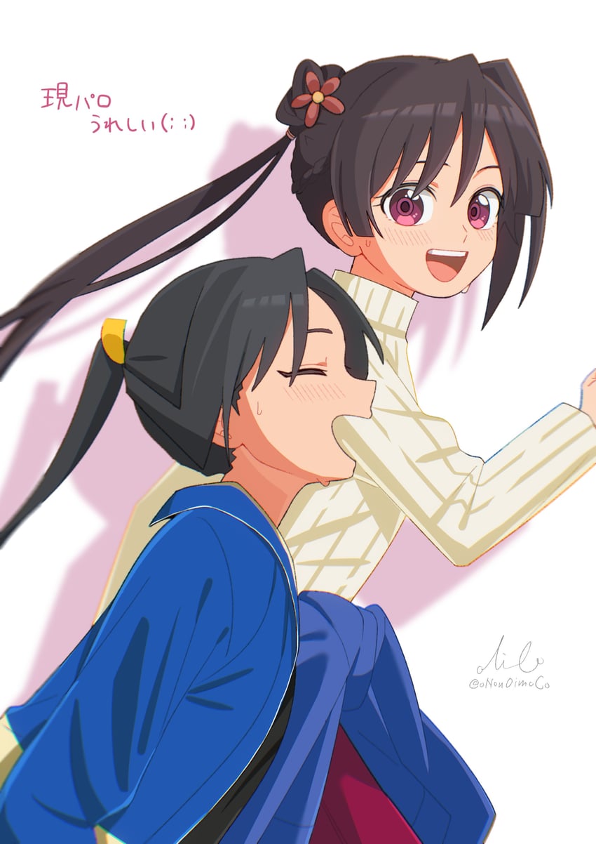houjou tokiyuki and mochizuki ayako (nige jouzu no wakagimi) drawn by onon0imoco