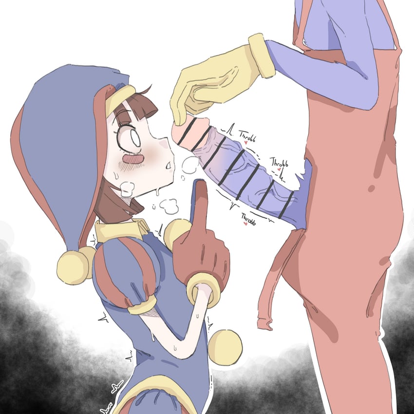 pomni and jax (the amazing digital circus) drawn by zlix0n