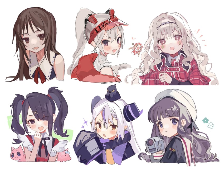 la+ darknesss, ame-chan, daidouji tomoyo, crow, pien cat, and 3 more (hololive and 4 more) drawn by napenasupe