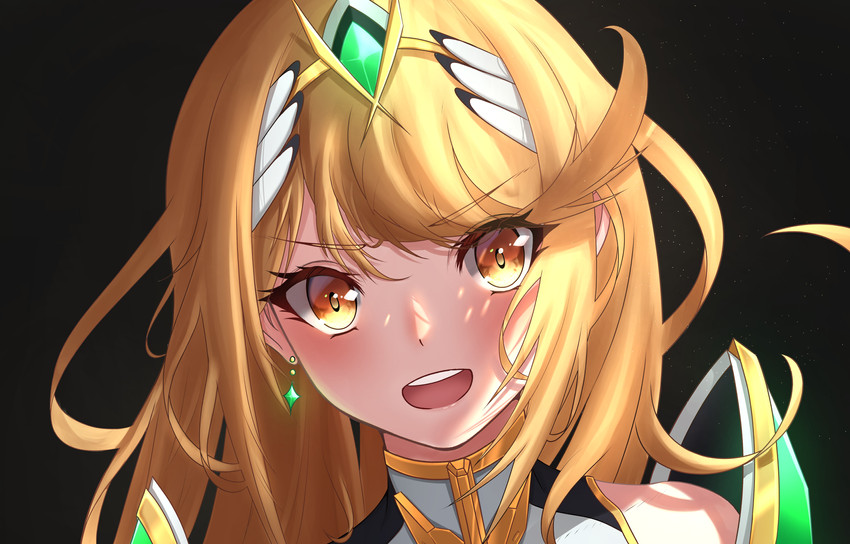 mythra (xenoblade chronicles and 1 more) drawn by nithros