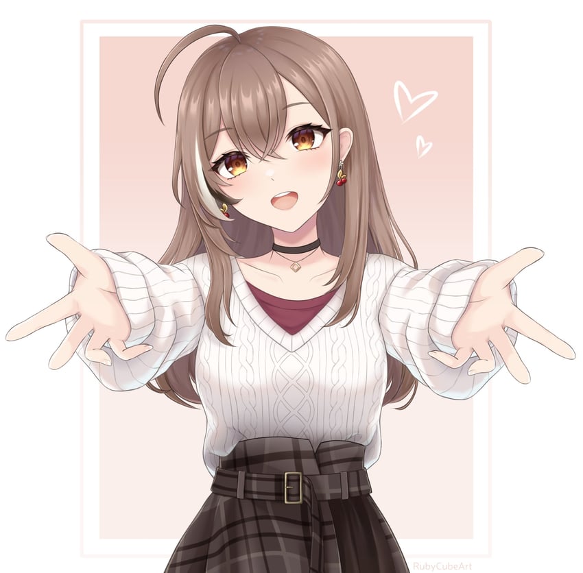 nanashi mumei (hololive and 1 more) drawn by rubycube