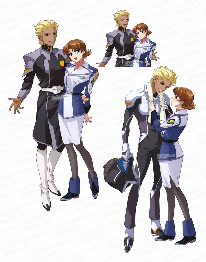 dearka elsman and miriallia haw (gundam and 2 more) drawn by lukaaa