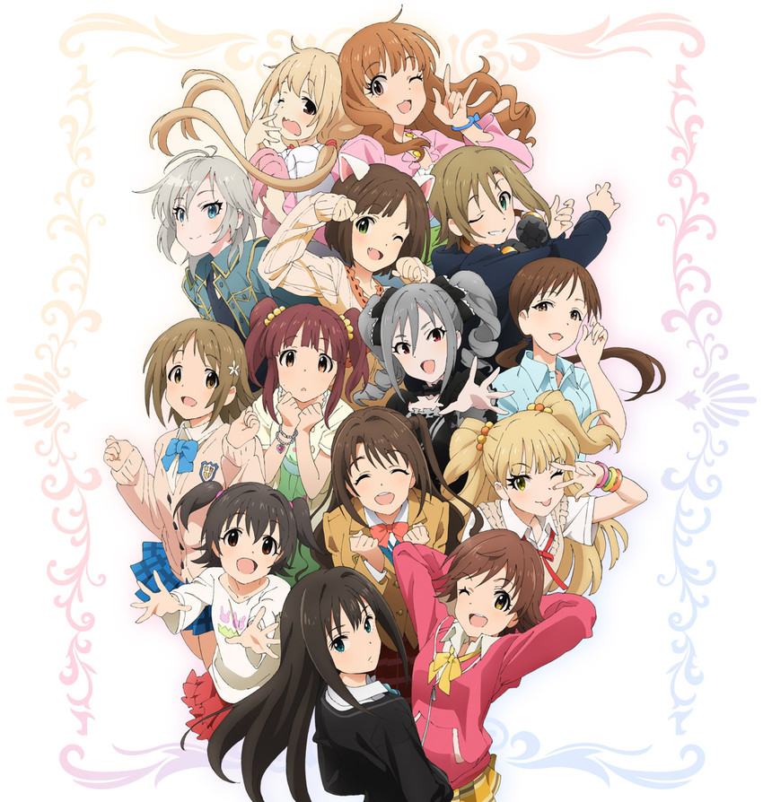 shibuya rin, shimamura uzuki, kanzaki ranko, futaba anzu, nitta minami, and 9 more (idolmaster and 1 more) drawn by matsuo_yuusuke