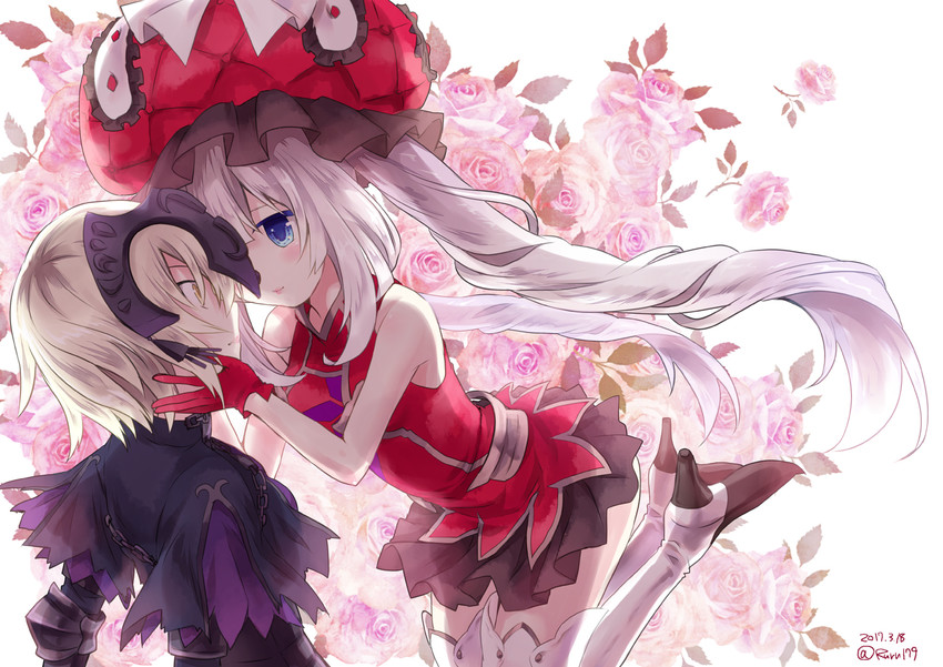 jeanne d'arc alter and marie antoinette (fate and 1 more) drawn by aikawa_ruru