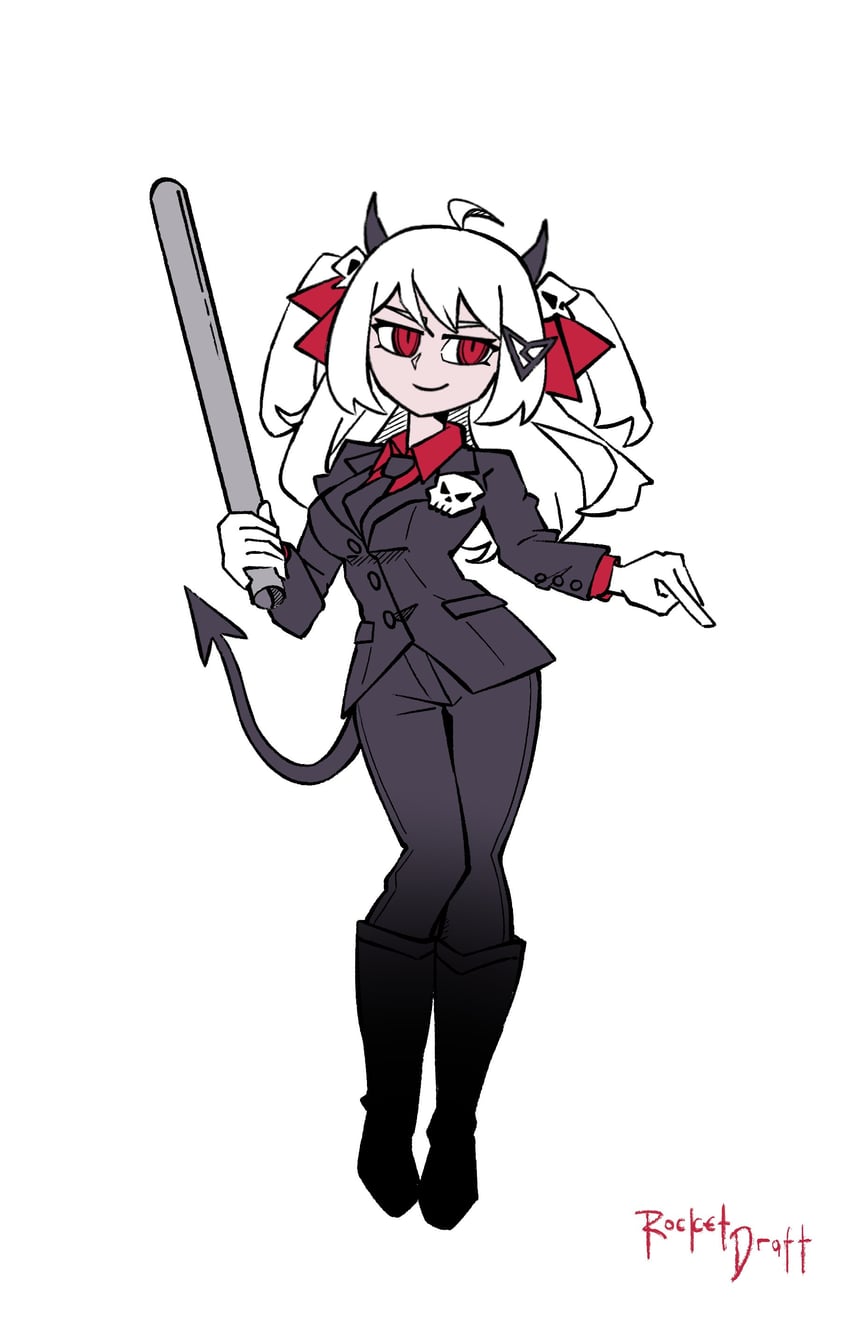 evil neuro-sama (helltaker and 1 more) drawn by okrocketboy1