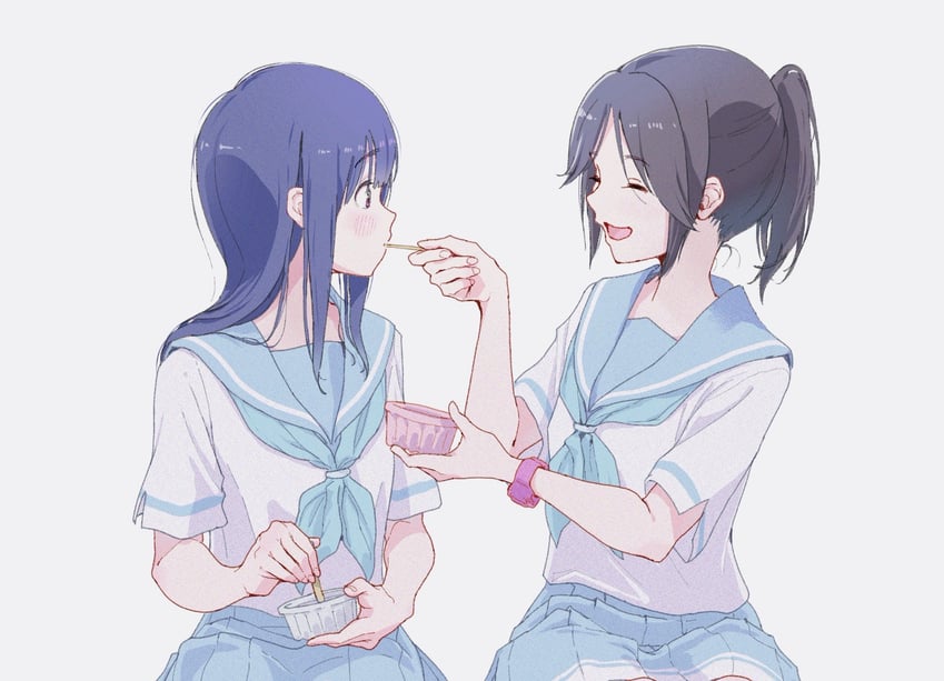 yoroizuka mizore and kasaki nozomi (hibike! euphonium and 1 more) drawn by hasisisissy