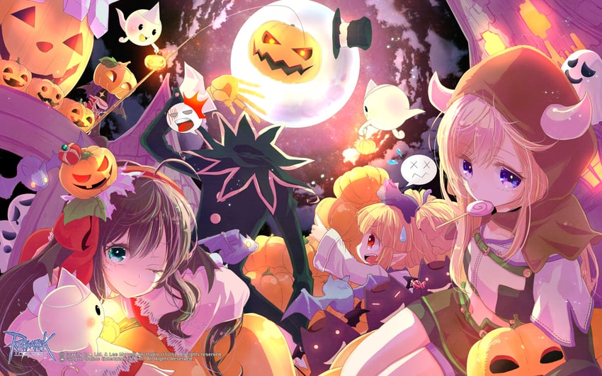 arch bishop, priest, hunter, deviruchi, whisper, and 3 more (ragnarok online) drawn by kirika_(nutsmoon)