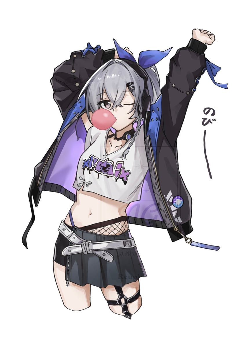 silver wolf (honkai and 1 more) drawn by o2_(nao2_09)