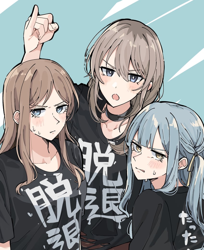 togawa sakiko, nagasaki soyo, and kawaragi momoka (bang dream! and 2 more) drawn by nanami_(nunnun_0410)