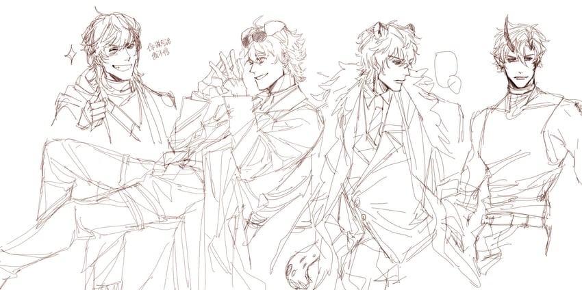 tequila, silverash, elysium, and flamebringer (arknights and 1 more) drawn by liudo123