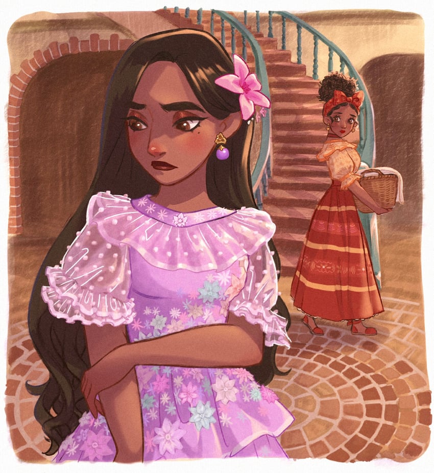 isabela madrigal and dolores madrigal (encanto) drawn by user_wtwz3334