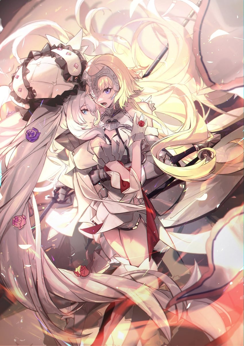 jeanne d'arc and marie antoinette (fate and 1 more) drawn by no-kan