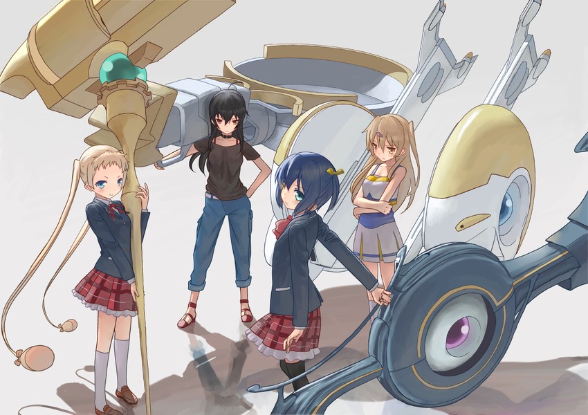 takanashi rikka, nibutani shinka, dekomori sanae, and takanashi touka (chuunibyou demo koi ga shitai!) drawn by mocha_(snowflake)