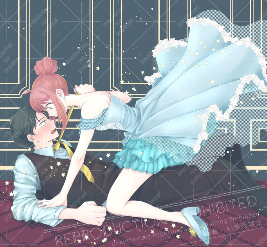anya and damian desmond (spy x family) drawn by mii_(mithnai) and minagawa_emu