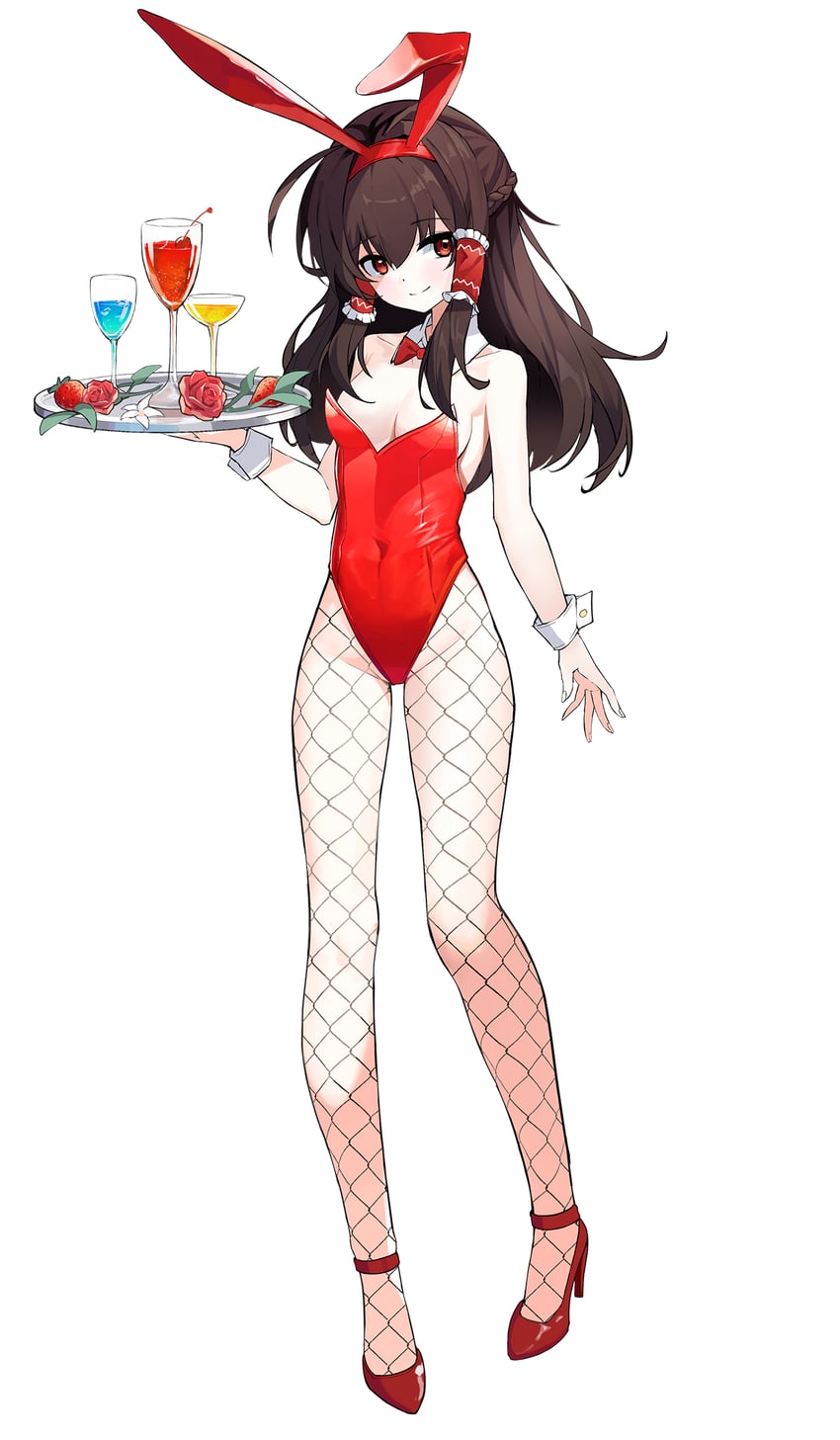 hakurei reimu (touhou) drawn by makir