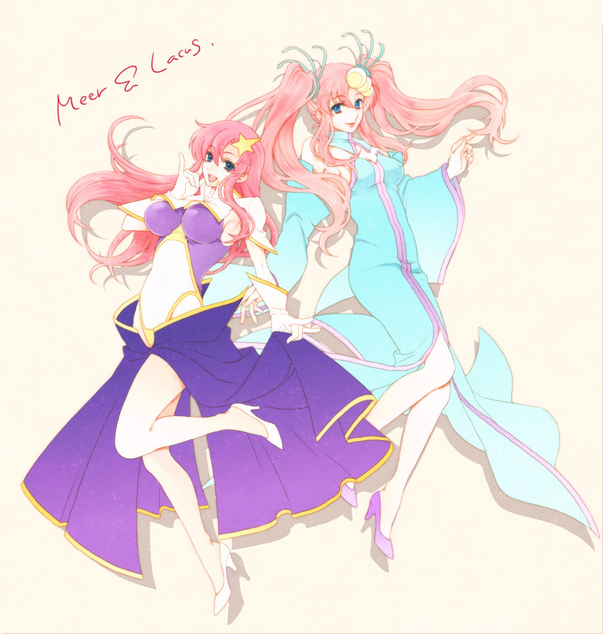 lacus clyne and meer campbell (gundam and 2 more) drawn by motako_(motamota)