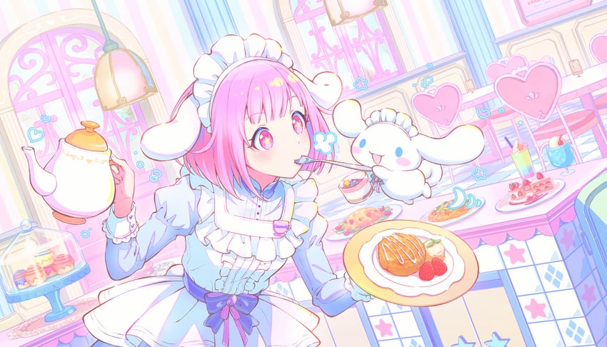 ootori emu and cinnamoroll (project sekai and 2 more) drawn by colorful_palette