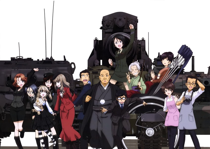 shimada arisu, boko, shimada chiyo, tsuji renta, azumi, and 9 more (girls und panzer)