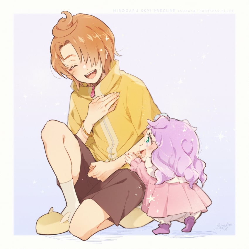 yuunagi tsubasa and ellee-chan (precure and 1 more) drawn by lanzhu
