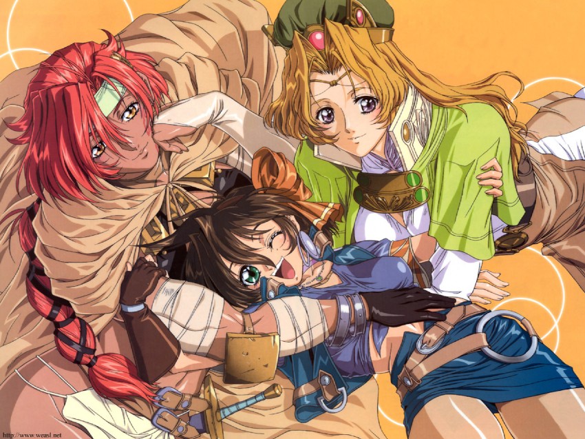 merrill, jeannie, and melissa (mahou senshi louie) drawn by yokota_mamoru