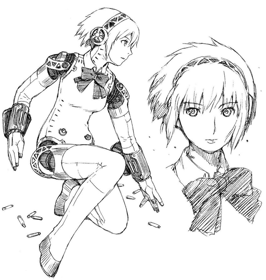 aigis (persona and 1 more) drawn by yug_(ekaki)