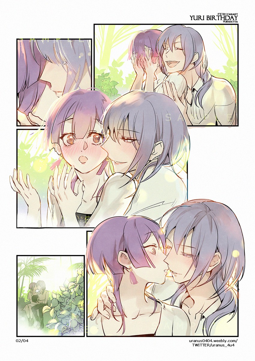 bernadetta von varley and yuri leclerc (fire emblem and 1 more) drawn by uranus_4u4