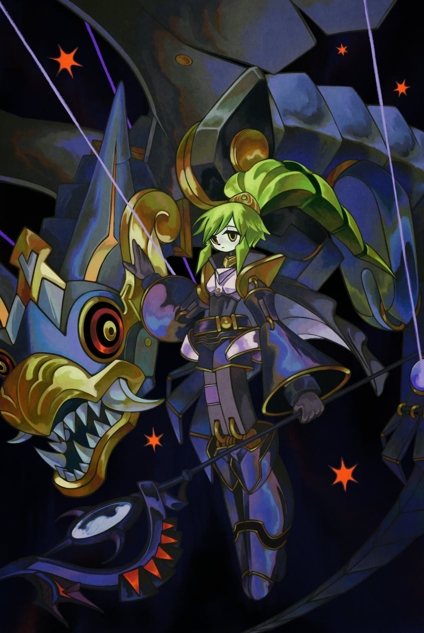 winda, el shaddoll winda, and pulao wind of the yang zing (yu-gi-oh!) drawn by mime_404